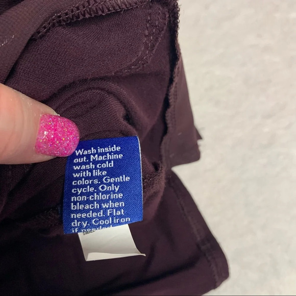 Apt 9 glitzy top size Small, eggplant color looks like 2 tops but only one - Picture 8 of 9